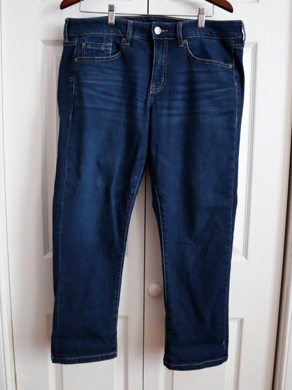 Torrid Perfect Boyfriend Crop Jean Dark Denim Straight Leg Sz 12 27.5" Inseam
